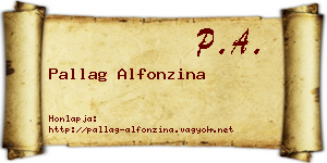 Pallag Alfonzina névjegykártya